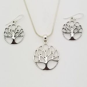 Tree of Life Pendant and Earring Set